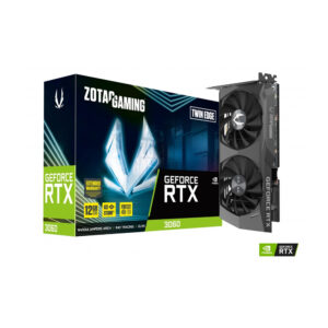 TARJETA DE VIDEO ZOTAC NVIDIA GEFORCE RTX 3060 GAMING TWIN EDGE, 12GB 192-BIT GDDR6, PCI EXPRESS X16 4.0