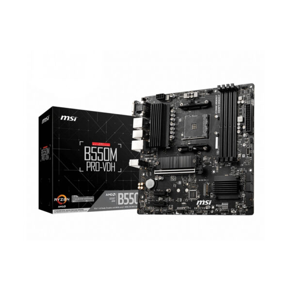 2 TARJETA MADRE MSI B550M PRO-VDH / AM4 / AMD RYZEN 3000 SERIES / MICRO ATX